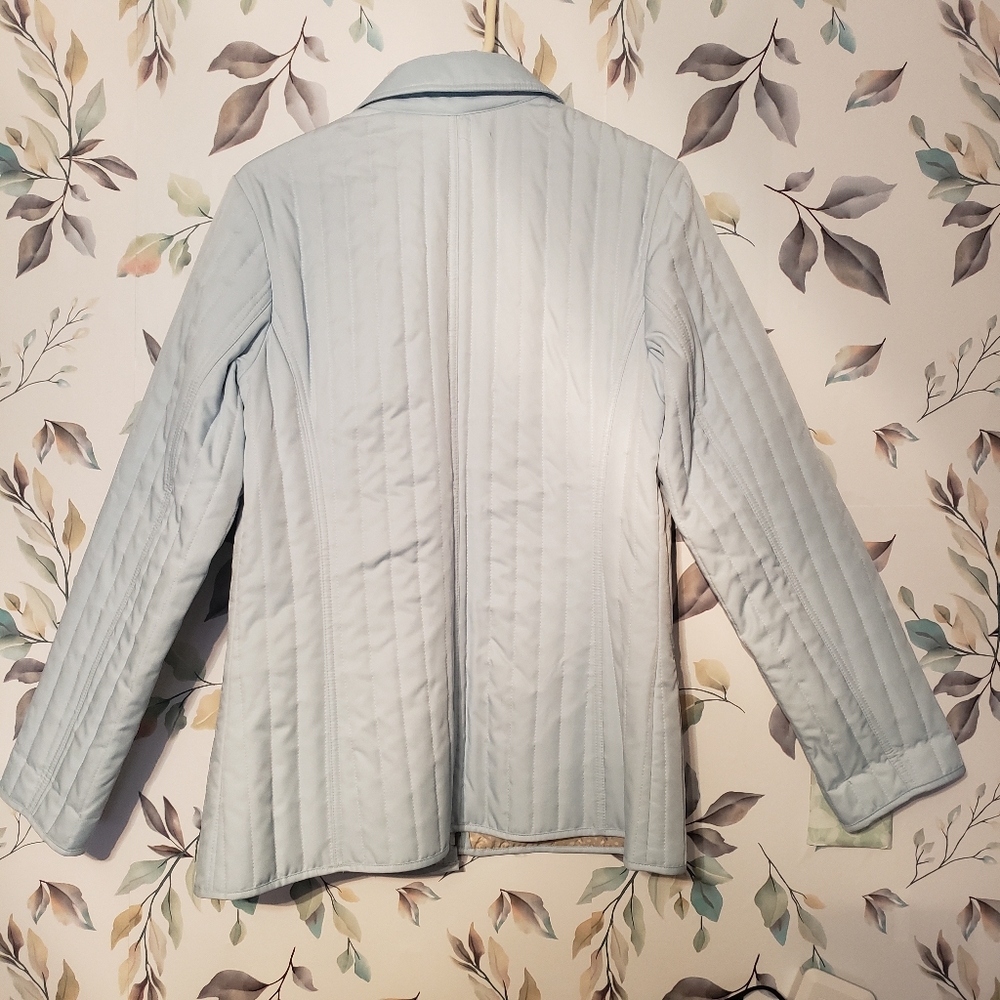 Ladies Light Blue Quilted Jacket - Picture 2 of 4